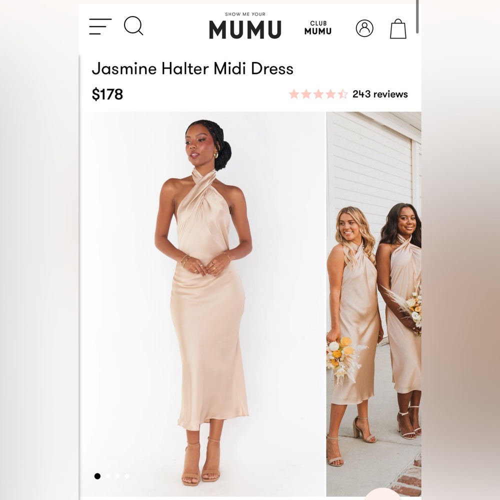 Show Me Your Mumu Jasmine Halter Midi Dress